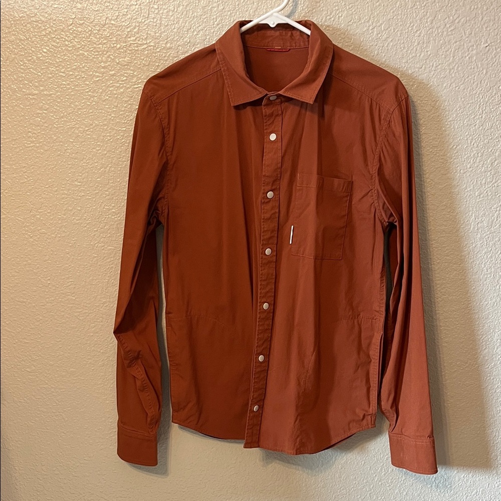 Topo Designs Orange Rust Breaker Button-Up Shirt